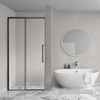 Aqua Vista Lokla Linea porte de douche - 150x200cm - porte coulissante - verre transparent - noir mat SW1413262