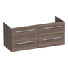 Saniclass Exclusive Line onderkast 119x45.5x50cm hangend met 4 softclose lades 2 sifonuitsparingen MFC Legno Viola SW30714 Saniclass Exclusive Line onderkast 119x45.5x50cm hangend met 4 softclose lades 2 sifonuitsparingen MFC Legno Viola SW30714
