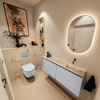 MONDIAZ TURE-DLUX Meuble toilette - 120cm - Clay - EDEN - vasque Frappe - position droite - sans trou de robinet SW1102713