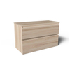 Saniclass Prime Vita Badkamermeubelset - 100x46x60cm - topblad - zonder kraangat - 2 lades - mat eiken licht (hout) SW1439460