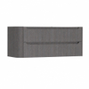 H&R Badmeubelen Juice Meuble sous vasque - 120x45x50cm - angle gauche arrondi - 2 tiroirs - poignée intégrée - Wenge SW1489892