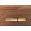 Plaque de commande Geberit Sigma50 - chasse d'eau à 2 boutons - carré - laiton/noyer américain SW420767