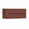 H&R Badmeubelen Juice Wastafelonderkast - 120x45x50cm - afgeronde hoeken - 4 lades - geïntegreerde greep - Terra mat SW1489966
