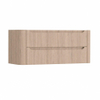 H&R Badmeubelen Juice Meuble sous vasque - 120x45x50cm - coins arrondis - 2 tiroirs - poignée intégrée - chêne Rockford SW1489827