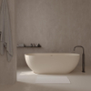 Ideavit Solidera Baignoire autoportante - 170x80x55 - solid surface - ovale - pieds réglables - crème mat SW1476798