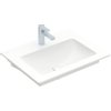 Villeroy en Boch Venticello wastafel met 1 kraangat 65x50cm (geschikt voor 3 kraangaten) zonder overloop ceramic+ wit 1025147 Villeroy en Boch Venticello wastafel met 1 kraangat 65x50cm (geschikt voor 3 kraangaten) zonder overloop ceramic+ wit 1025147