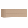 H&R Badmeubelen Juice Wastafelonderkast - 180x45x50cm - afgeronde hoeken - 4 lades - geïntegreerde greep - Peach SW1491500
