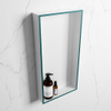 Mondiaz Easy nis 29.5x59.5x8cm voor Inbouw/opbouw 1 open vak Solid surface Talc/Smag SW643682