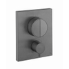Crosswater Crossbox robinet de douche - thermostatique - adapté pour 2 fonctions - push - slate (gunmetal) SW928020