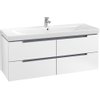 Villeroy & boch Subway 2.0 wastafelonderkast 128.7x52x44.9cm Wit mat 1024263 Villeroy & boch Subway 2.0 wastafelonderkast 128.7x52x44.9cm Wit mat 1024263