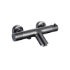 Fortifura Calvi thermostatische badkraan - PVD - geborsteld gunmetal (antraciet) SW720225
