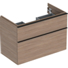 Geberit ICon wastafelonderkast - 88.8x61.5x47.6cm - 2 lades - met softclose - spaanplaat - eiken (hout) SW637652
