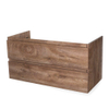 BRAUER Solution meuble sous lavabo 100x46x50cm 2 tiroirs sans poignée softclose avec 1 niche pour siphon MFC Forest Cacao SW370065