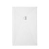 Zeza Grade Douchevloer - 75x190cm - antislip - antibacterieel - mineraalmarmer - rechthoek - mat wit SW1244791