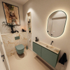 MONDIAZ TURE-DLUX Meuble toilette - 100cm - Army - EDEN - vasque Frappe - position droite - sans trou de robinet SW1102654