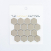SAMPLE The Mosaic Factory London carreau mosaïque 2.3x2.6x0.5cm pour sol pour intérieur et extérieur Hexagone Céramique Gris SW862073