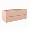 Mondiaz Hay Meuble sous vasque - 120x45x50cm - 4 tiroirs - softclose - 1 découpe droite - Rosee SW1015907