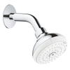 Grohe Tempesta 100 Hoofddouche - 10cm - 3 straalsoorten - wandmontage - chroom/ - wit SW108119