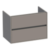BRAUER Adore meuble sous-lavabo - 80x46x55cm - 2 tiroirs softclose - sans poignées - 1 découpe pour siphon - taupe mat SW1198402