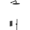 Adema calypte ensemble de douche à effet pluie encastré avec thermostat douche de tête de 25 cm avec barre de douche à main noir mat SW804622 Adema calypte ensemble de douche à effet pluie encastré avec thermostat douche de tête de 25 cm avec barre de douche à main noir mat SW804622