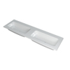 INK Faktor wastafel - 160x45x1.5cm - 2 wasbakken - 0 kraangaten - polystone wit glans SW207299