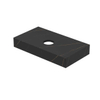 INK Blocq Plateau de lavabo - 40x22x6cm - suspendu - encoche - céramique Lauren black mat SW798426