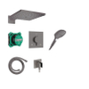 Hansgrohe Raindance E set de douche encastré - 30cm - 1 jet - brushed black chrome (noir) SW1566579