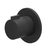 IVY Pact Partie apparente - pour robinet de douche - traversant - robinet d'arrêt - symmetry - rosace ronde - Noir mat PED SW1031058