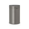 Brabantia Touch Bin Poubelle - 40 litres - seau intérieur en plastique - platinum SW1117326