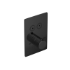 Hotbath COBBER Garniture pour thermostatique encastré 2 boutons poussoirs Noir poli PVD SW1245655