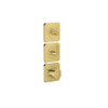 Hansgrohe Axor Citterio C afbouwdeel v. inbouw douchekraan thermostatisch v. 3 functies en cubic cutpolished gold optic SW1151988