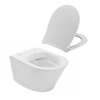 Wiesbaden vesta WC suspendu compacte sans rebord 47cm avec fermeture douce et siège à fermeture rapide blanc SW705616