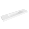 Mondiaz BIG LARGE wastafel - 190x46x12cm - wasbak midden - zonder kraangat - talc (wit) SW434939
