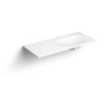 Clou Hammock plan vasque 110x50,3cm cuve simple à droite Aluite Blanc SW278136