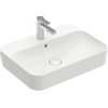 Villeroy & Boch Finion opzetwastafel 1 kraangat 60x44.5cm ceramic+ met overloop wit SW106458 Villeroy & Boch Finion opzetwastafel 1 kraangat 60x44.5cm ceramic+ met overloop wit SW106458