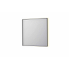 INK SP32 miroir - 80x4x80cm rectangulaire en cadre acier incl LED indirecte - chauffage - changement de couleur - dimmable et interrupteur - noir mat SW955893
