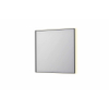INK SP32 spiegel - 80x4x80cm rechthoek in stalen kader incl indir LED - verwarming - color changing - dimbaar en schakelaar - mat zwart SW955893
