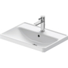 Duravit D-Neo lavabo encastré 60x44x17cm 1 trou de robinet rectangulaire Céramique Blanc SW640396