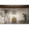 Nemo Go Ensemble de meuble - 60x65x45.5cm - 2 tiroirs - sans poignée - 1 vasque Blanc brillant - 1 trous de robinet - avec armoire toilette - MDF Riverside Oak SW911702