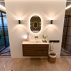 Mondiaz CIRO-DLUX Badkamermeubelset - 100x45x50cm - Solid surface wastafel Frappe - 1 wasbak Midden - zonder kraangaten - 2 lades - Dusk SW1532806