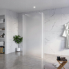Fortifura Galeria Douche à l'italienne - 100x200cm - verre satiné - anticalcaire - verre de sécurité 8mm - 2 parois latérales 40cm - avec bras muraux et profilés d'angle - Blanc mat SW993179