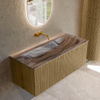 MONDIAZ KURVE-DLUX 110cm badmeubel kleur Dusk met 1 lade en 0 deuren. Wastafel BIG MEDIUM Midden zonder kraangat Sombra. SW1433861