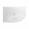 Crosswater Creo Offset Kwartronde Douchebak - 900x1200 RH - 25mm - glans wit SW916843