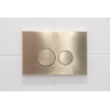 QeramiQ Push Metal Plaque de commande - pour bâti-support Geberit UP320 - double chasse - boutons ronds - métal - laiton brossé (or) SW706200