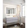 Mondiaz VICA ensemble de meuble de salle de bain - 120cm - meuble sous-vasque cale - 4 tiroirs - lavabo cloud gauche - sans trou de robinet - miroir LED - version XL 60cm haut SW1097837