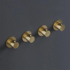 Hotbath Cobber Afbouwdeel - inbouw douche thermostaat - met 3 stopkranen horizontaal en verticaal te monteren AI - mat/glans verouderd ijzer zwart SW799304