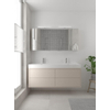 Bruynzeel Box badmeubelset 150x45cm 2 kraangaten 2 wasbakken 2 lades met spiegelkast met softclose composite kasjmier grijs SW384036 Bruynzeel Box badmeubelset 150x45cm 2 kraangaten 2 wasbakken 2 lades met spiegelkast met softclose composite kasjmier grijs SW384036