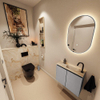 MONDIAZ TURE-DLUX Meuble toilette - 60cm - Plata - EDEN - vasque Frappe - position droite - 1 trou de robinet SW1103027