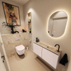 MONDIAZ TURE-DLUX Meuble toilette - 100cm - Rosee - EDEN - vasque Frappe - position droite - 1 trou de robinet SW1102971
