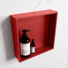 Mondiaz Easy nis 29.5x29.5x8cm voor Inbouw/opbouw 1 open vak Solid surface Fire/Fire SW643616